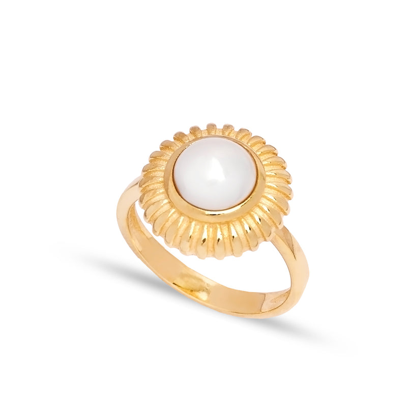 Buy Hdbg Mukta Moti Pearl Moti Stone Original Certified सफ़ेद सच्चे मोती  रत्न की अंगूठी Beautiful & Pure White Gold Rose Gold Chandi Ring For Men &  Women पर्ल स्टोन रिंग Freshwater